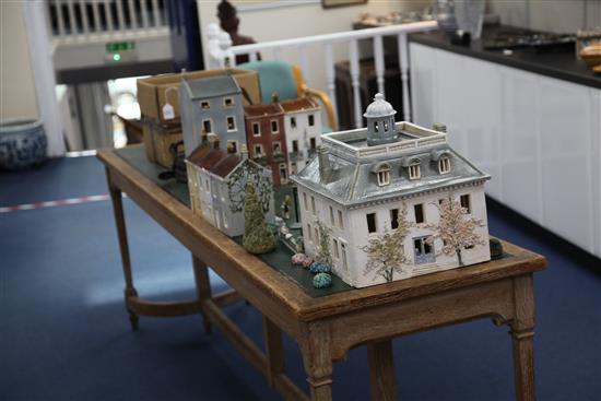 Kenneth and Ann Clark - stoneware models of houses and street settings c.1983, manor house 40cm x 36cm